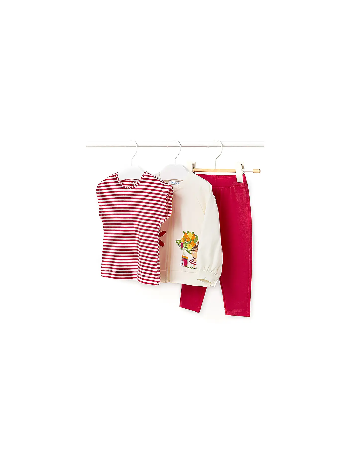 MAYORAL | Baby Set 3-teilig Jogginganzug und Shirt | rosa